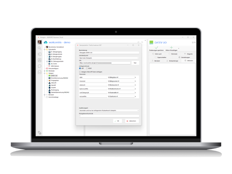 amagno - DATEV Unternehmen Online - Stempelansicht