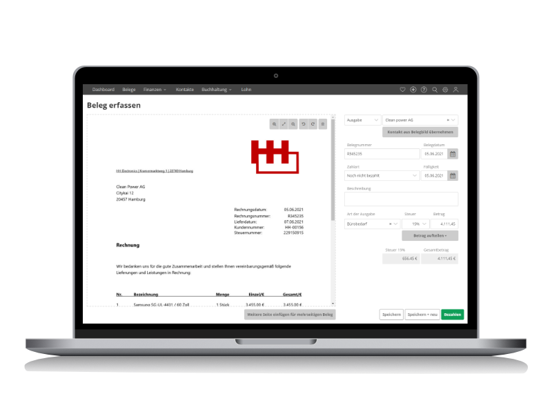lexoffice Eingangsrechnung