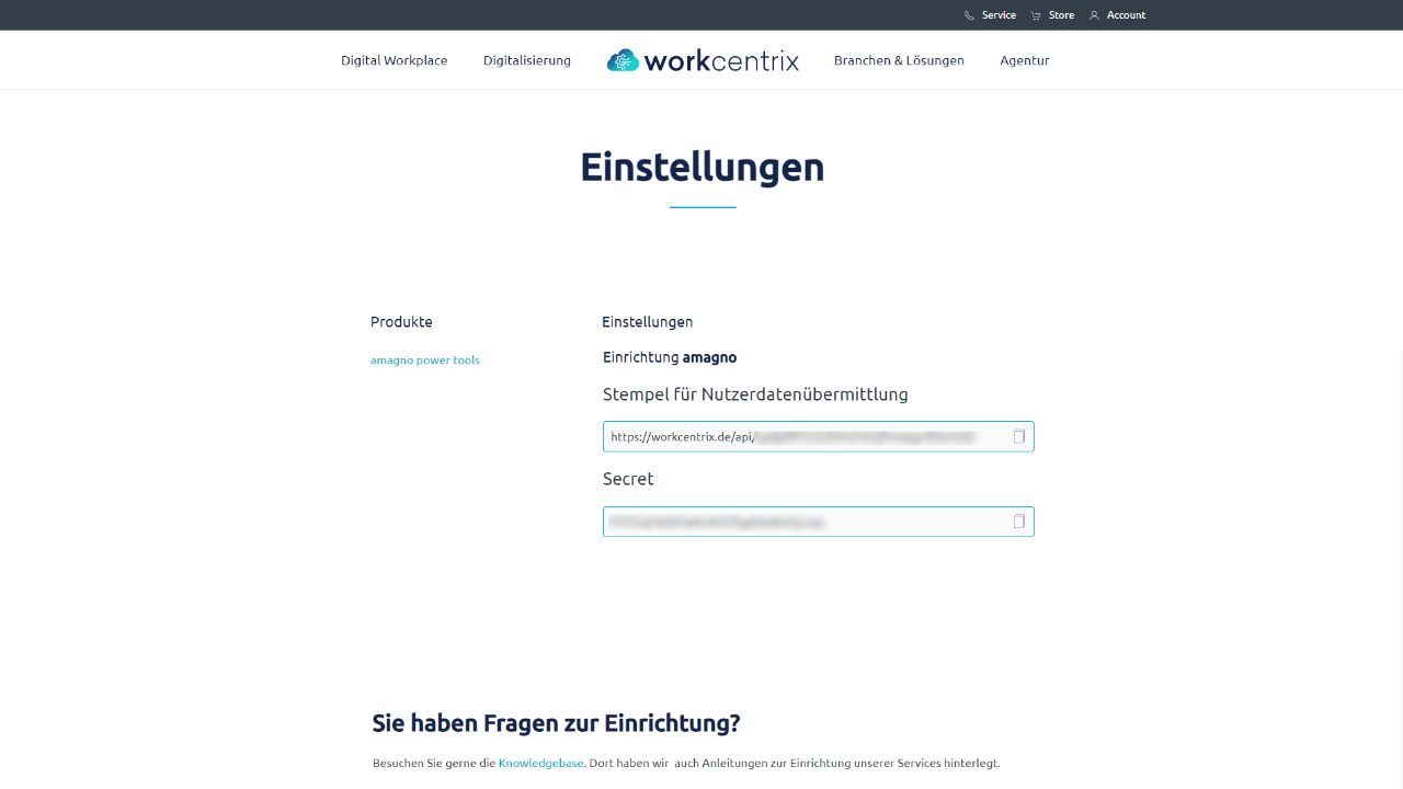 lexoffice einstellungen workcentrix